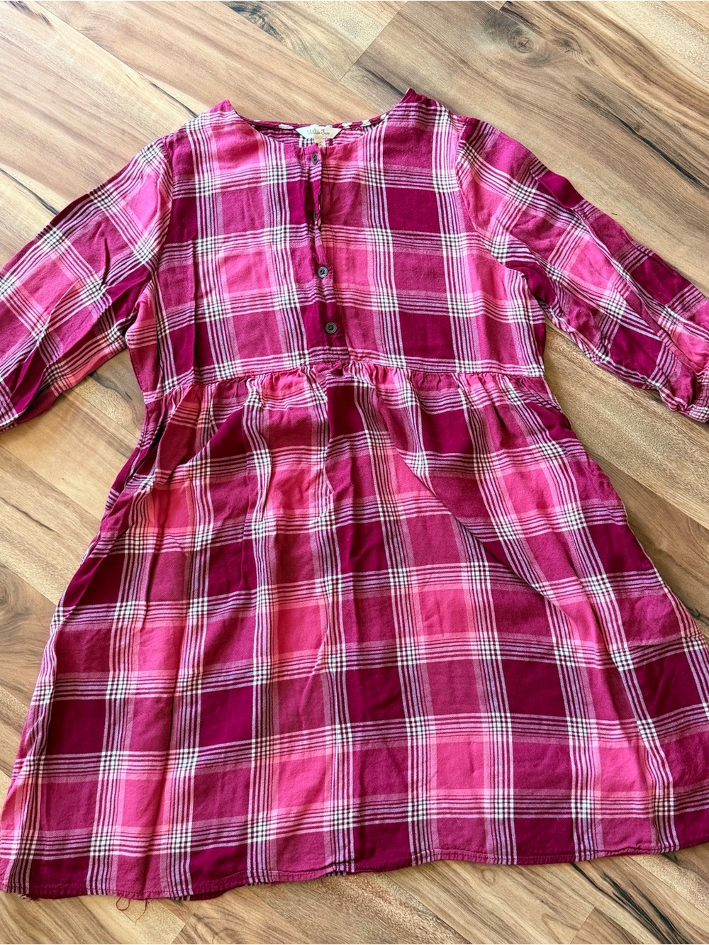 Matilda Jane Women’s Pink Plaid Button-Front Top